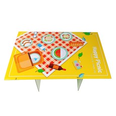 베리구즈 컬러 해피피크닉 박스테이블 + 비닐백 2p, 혼합 색상