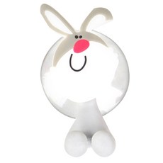 슈퍼식스 강력흡착 귀여운 칫솔 꽃이, 토끼, 1개