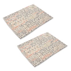 Store33 數學筆記本 廚房餐墊 2入, A, 42 x 32 cm