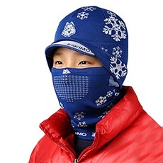 兒童冬季用多功能帽+可掛耳圍脖, 藍色