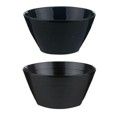 V字陶瓷碗藍+黑, 混色, 1套