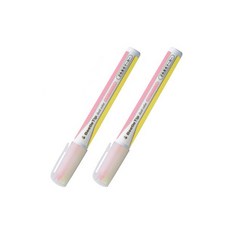 고쿠요 비틀팁 소프트 2색칼라 형광펜, 노랑 + 분홍, 2개