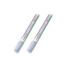 고쿠요 비틀팁 소프트 2색칼라 형광펜, 초록 + 보라, 2개