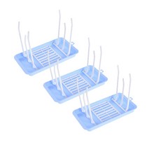 앤티스 주방용품 플라스틱 드레인 컵 홀더, 블루, 3개입