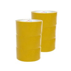 애니테이프 경포장 박스테이프 48mm x 50m, 황색, 6개입