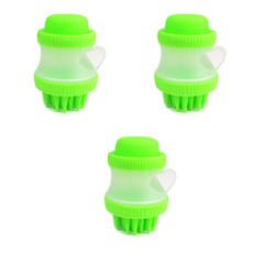 Pet Nine 寵物按壓式沐浴刷, 綠色, 3個