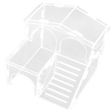 WithU 빌라2 아크릴 은신처 중형 SAG-082-1, 투명, 1개