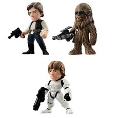 BANDAI 萬代 星際大戰4 盧克+天行者丘巴卡+韓·索羅模型, 1套