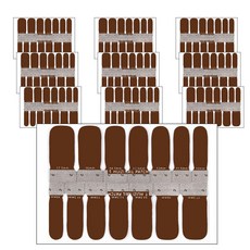 ARYKO 簡約單色指甲貼 14片組, 棕色, 10套