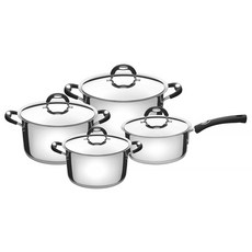 트라몬티나 듀오 실리콘 쿡웨어 세트 4p 65480086 인덕션 IH, 혼합 색상, 딥 캐서롤 16cm + 20cm + 24cm + 소스팬 16cm