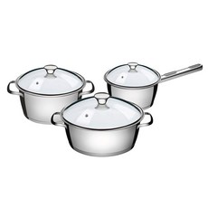 트라몬티나 알레그라 쿡웨어 세트 3p 65660714 인덕션 IH, 캐서롤 24cm + 딥 캐서롤 20cm + 소스팬 16cm