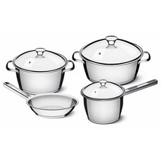 트라몬티나 알레그라 쿡웨어 세트 4p 65650324 인덕션 IH, 캐서롤 24cm + 딥 캐서롤 20cm + 프라이팬 20cm + 소스팬 16cm