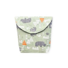 에이치그라운드 방수 약 파우치 스냅형, 동물원그린