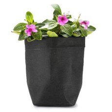 슈퍼식스 씻을수있는 크래프트 종이 봉투화분 20 x 20 x 34 cm 검정, 1개