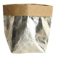 슈퍼식스 씻을수있는 크래프트 종이 봉투화분 20 x 20 x 34 cm 라이트골드, 1개