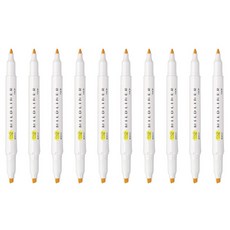 ZEBRA 斑馬牌 淡色系雙頭螢光筆組, 檸檬黃, 10支