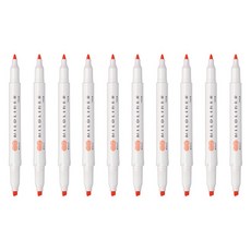 ZEBRA 斑馬牌 MILDLINER 柔和螢光筆 MAP, 杏桃色, 10個