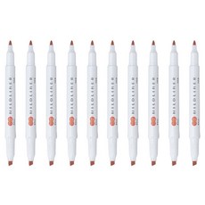 ZEBRA 斑馬牌 MILDLINER 柔色螢光筆 MVE, 朱紅色, 10入