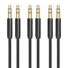 칼론 스테레오 AUX 케이블, APC-A15, 블랙, 3개