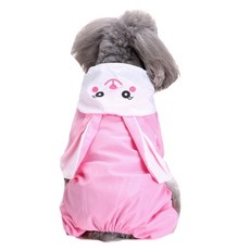 寵物動物圖案防水雨衣, 兔子, 1個