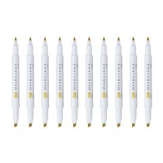 ZEBRA 斑馬牌 MILDLINER 淡色螢光筆 MGO, 金色, 10個