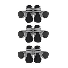 에이프릴16 반려동물 소프트매쉬 신발 4p x 3, 블랙, 1개