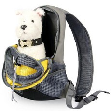 퀵딜리버리 반려견 캐리어 앞가방, 옐로우, 1개