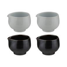 林燮陶瓷工坊圓醬球白2p+黑2p, 混色, 1套