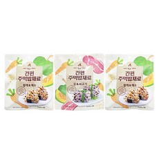 맛있는풍경 간편주먹밥 2종 참깨 & 채소 40g x 2p + 김 & 쇠고기 40g, 1세트