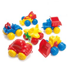 玩具車 交通工具 6種組, 混色