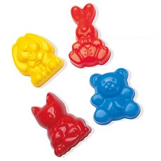 댄토이 모래찍기틀 동물 4종 세트, 강아지, 토끼, 고양이, 곰, 1개