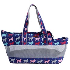 4 月 16 日寵物透氣網眼便攜單肩包, 藍色, 1個