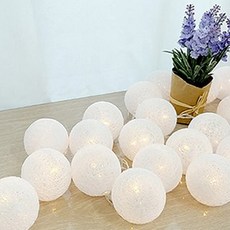 LACEVINE LED棉球燈串 20燈, 白色