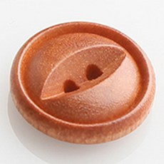 唇緣設計雙孔鈕扣 18mm, 棕色, 12個