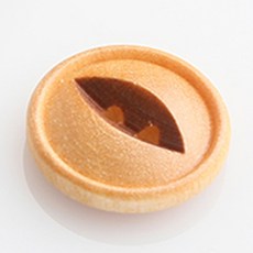 HR大鈕扣 唇形仿舊鈕扣 15mm, 米色, 12個