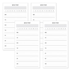 Dear's週計畫 M 週重點 4入, 混色