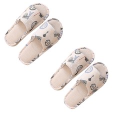 LIVING DUO 基本款亞麻室內拖鞋, 巴黎