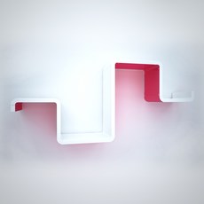 CUBICS 2色壁架D, 粉色的