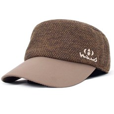 휴키 로고 귀마개 캡모자 MC1315, 브라운