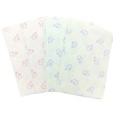 布尿墊 大象款 粉紅色 2入+藍色 2入, 混色, 1組