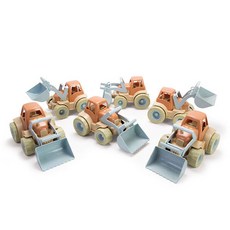 Dantoys生物拖拉機重型機械 6938 6入, 混色