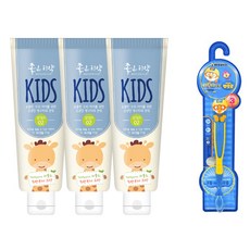 DR.CHOI'S 第2階段孩童牙膏 3入+Pororo孩童牙刷 隨機出貨, 1組