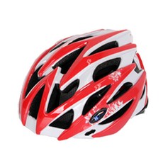 自行車安全帽 MV-29, 亮面紅色花朵款