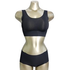 모띠마마 국산 무봉제 인견 쿨 브라 + 인견심리스팬티 세트