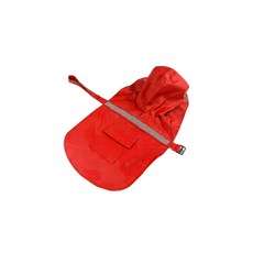 윰 반려동물 반사광 후드 방수우비, 레드, 1개