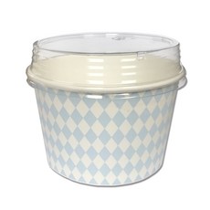 투고팩 다이아 종이용기 750cc PET 투명돔뚜껑 세트, 1개, 300세트