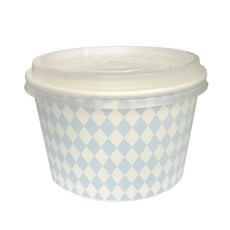 투고팩 다이아 종이용기 750cc 반투명뚜껑 세트, 1개입, 300개