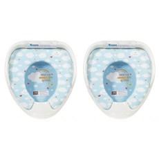 SHABATH 雲朵印花孩童扶手輔助馬桶座 2入, 混色