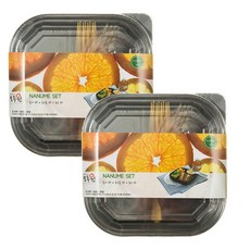 지에프리빙 모두원 나눔이 도시락용기 3p 세트, 2세트