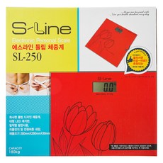 에스라인 튤립 체중계, SL-250, 혼합 색상, 1개